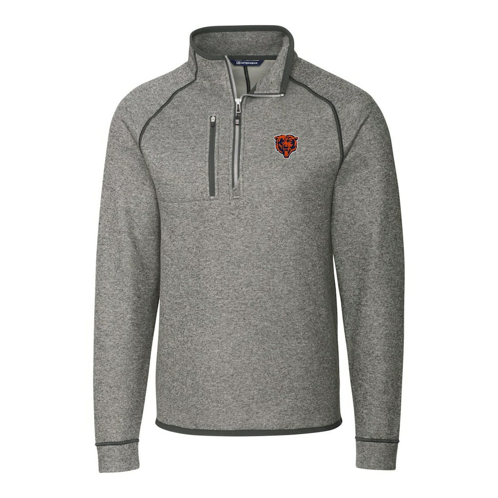 Cutter & Buck Mainsail Sweater-Knit Big & Tall Half-Zip Pullover Jacket - Chicago Bears Pullover