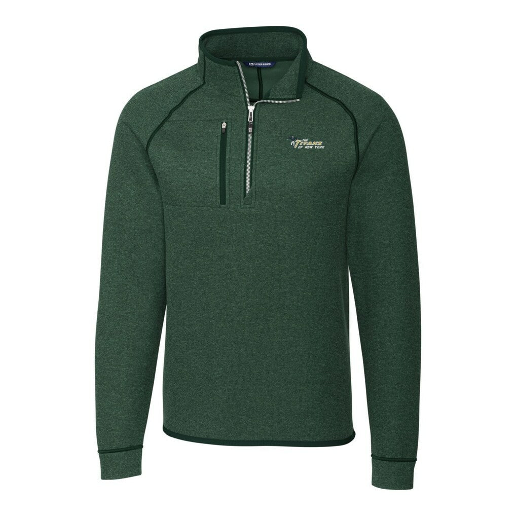 Cutter & Buck Mainsail Sweater-Knit Big & Tall Half-Zip Pullover Jacket - New York Jets Pullover