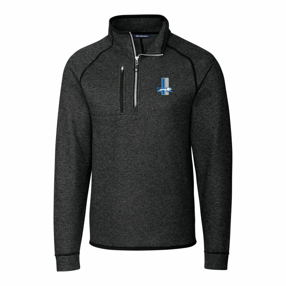 Cutter & Buck Mainsail Sweater-Knit Big & Tall Half-Zip Pullover Jacket - Detroit Lions Pullover