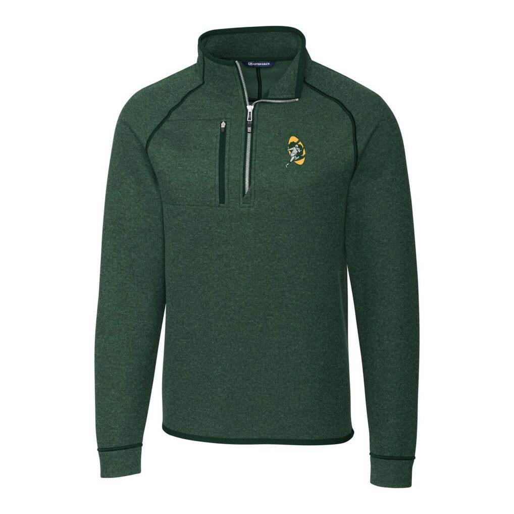 Cutter & Buck Mainsail Sweater-Knit Big & Tall Half-Zip Pullover Jacket - Green Bay Packers Pullover