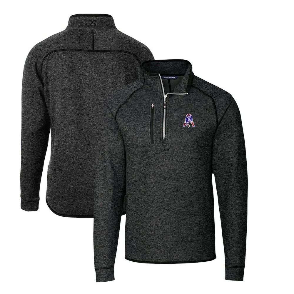 Cutter & Buck Mainsail Sweater-Knit Big & Tall Half-Zip Pullover Jacket - New England Patriots Pullover