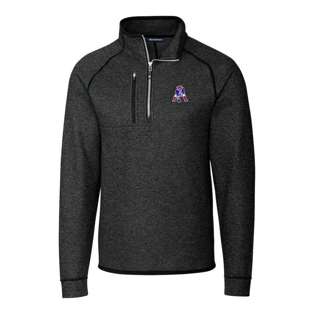 Cutter & Buck Mainsail Sweater-Knit Big & Tall Half-Zip Pullover Jacket - New England Patriots Pullover