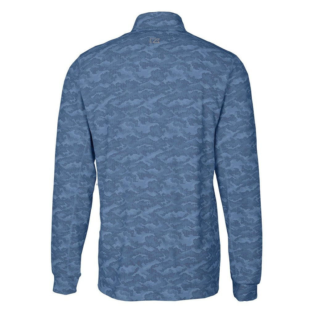 Cutter & Buck Throwback Logo Big & Tall Traverse Camo Print Stretch Quarter-Zip Pullover Top - Chicago Bears Pullover