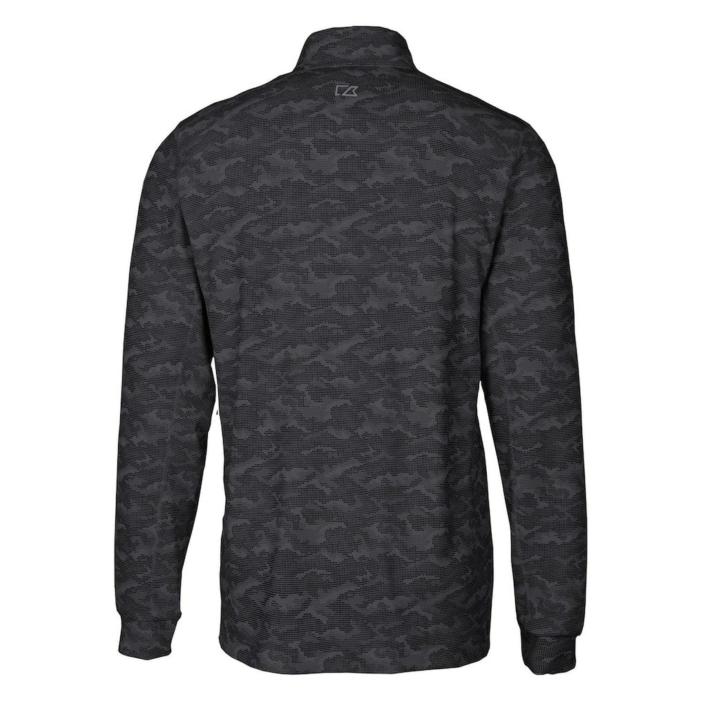 Cutter & Buck Throwback Logo Big & Tall Traverse Camo Print Stretch Quarter-Zip Pullover Top - Las Vegas Raiders Pullover