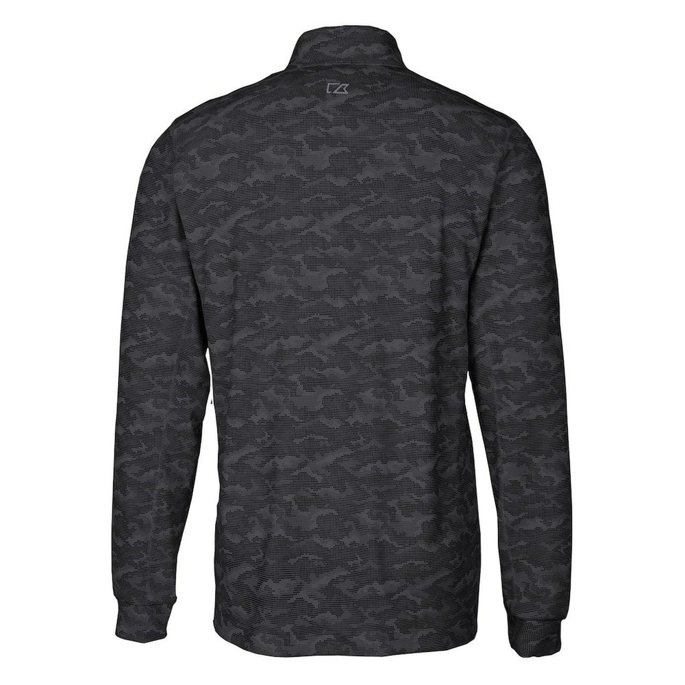 Cutter & Buck Throwback Logo Big & Tall Traverse Camo Print Stretch Quarter-Zip Pullover Top - Las Vegas Raiders Pullover