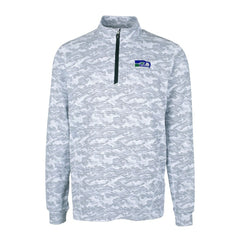 Cutter & Buck Throwback Logo Big & Tall Traverse Camo Print Stretch Quarter-Zip Pullover Top - Seattle Seahawks Pullover