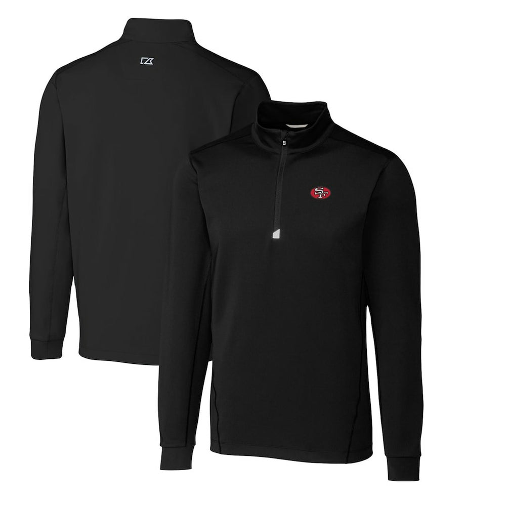 Cutter & Buck Throwback Logo Traverse Stretch Quarter-Zip Big & Tall Pullover Top - San Francisco 49ers Pullover
