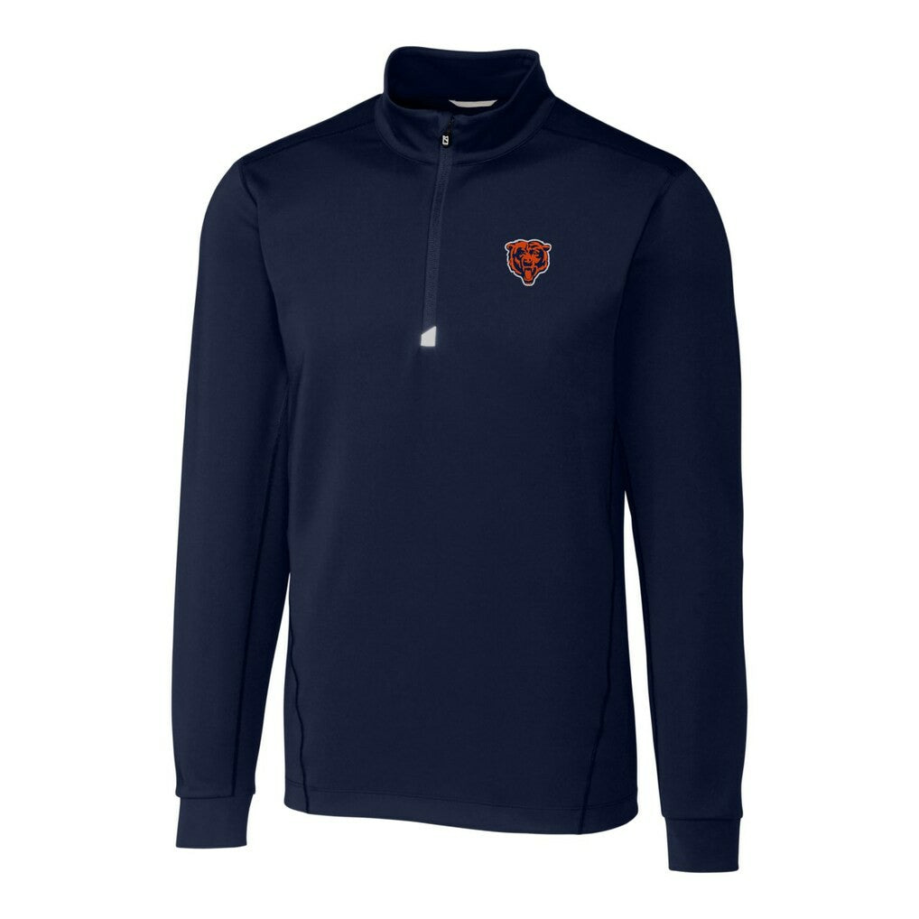 Cutter & Buck Throwback Logo Traverse Stretch Quarter-Zip Big & Tall Pullover Top - Chicago Bears Pullover