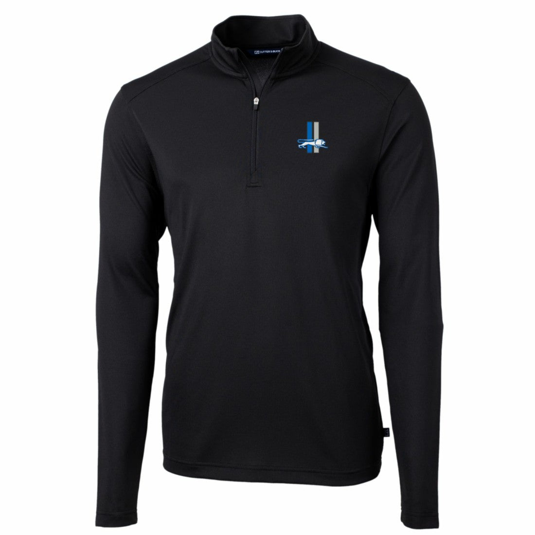 Cutter & Buck Throwback Logo Virtue Eco Pique Recycled Quarter-Zip Big & Tall Pullover Top - Detroit Lions Pullover