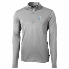 Cutter & Buck Throwback Logo Virtue Eco Pique Recycled Quarter-Zip Big & Tall Pullover Top - Detroit Lions Pullover