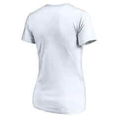 White Los Angeles Dodgers Women's Official Logo V-Neck T-Shirt