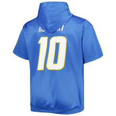 Justin Herbert  Big & Tall Short Sleeve Pullover Hoodie - Los Angeles Chargers Hoodies