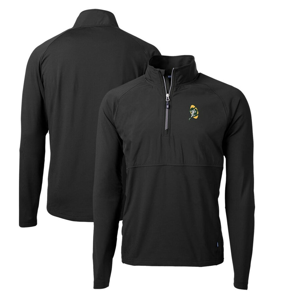 Cutter & Buck Adapt Eco Knit Hybrid Throwback Recycled Quarter-Zip Pullover - Green Bay Packers Pullover