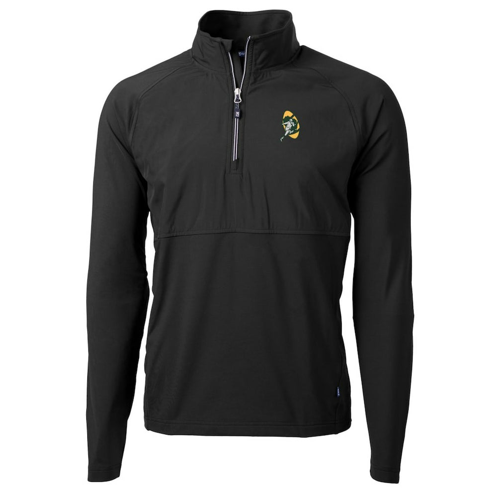 Cutter & Buck Adapt Eco Knit Hybrid Throwback Recycled Quarter-Zip Pullover - Green Bay Packers Pullover