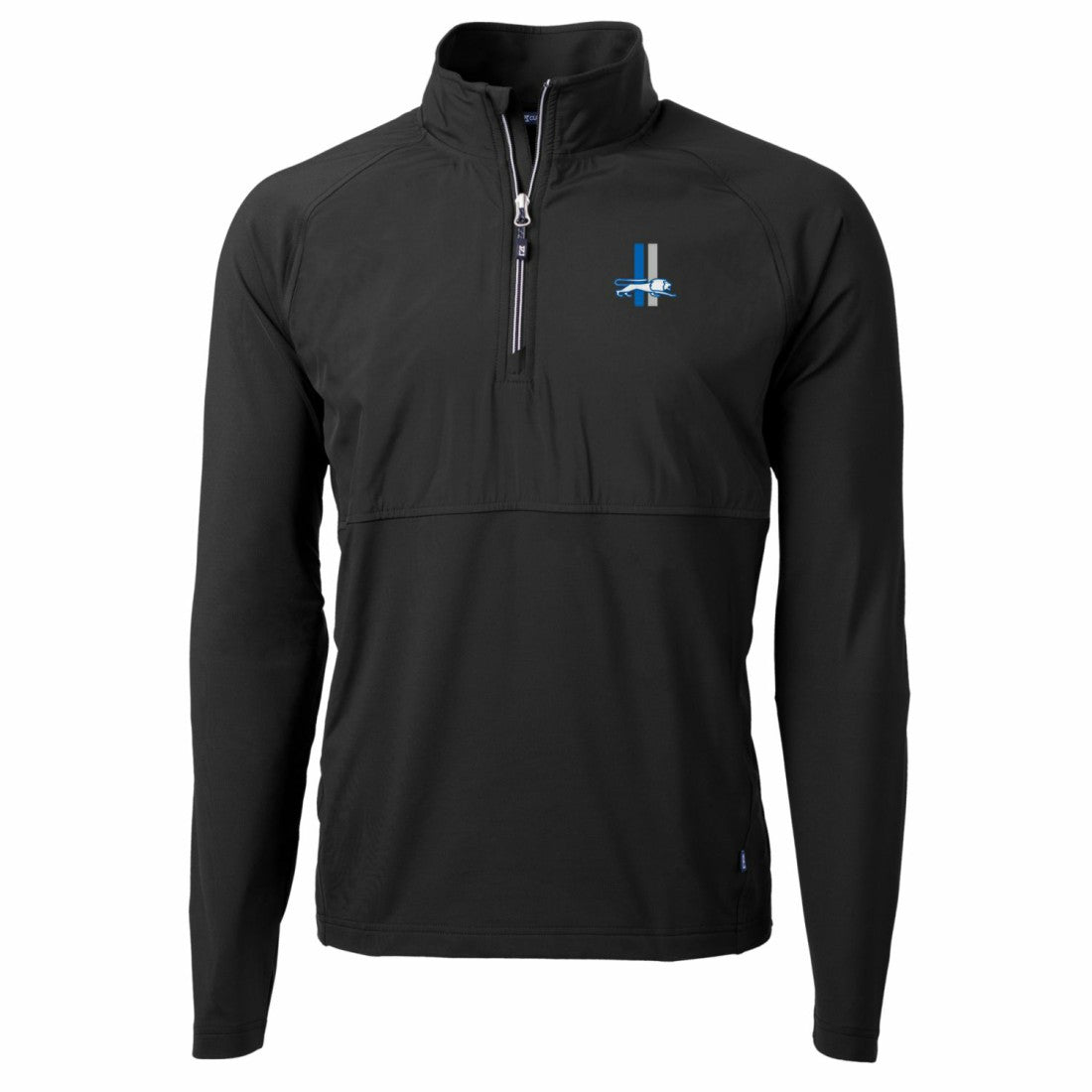 Cutter & Buck Adapt Eco Knit Hybrid Recycled Quarter-Zip Throwback Pullover Top - Detroit Lions Pullover