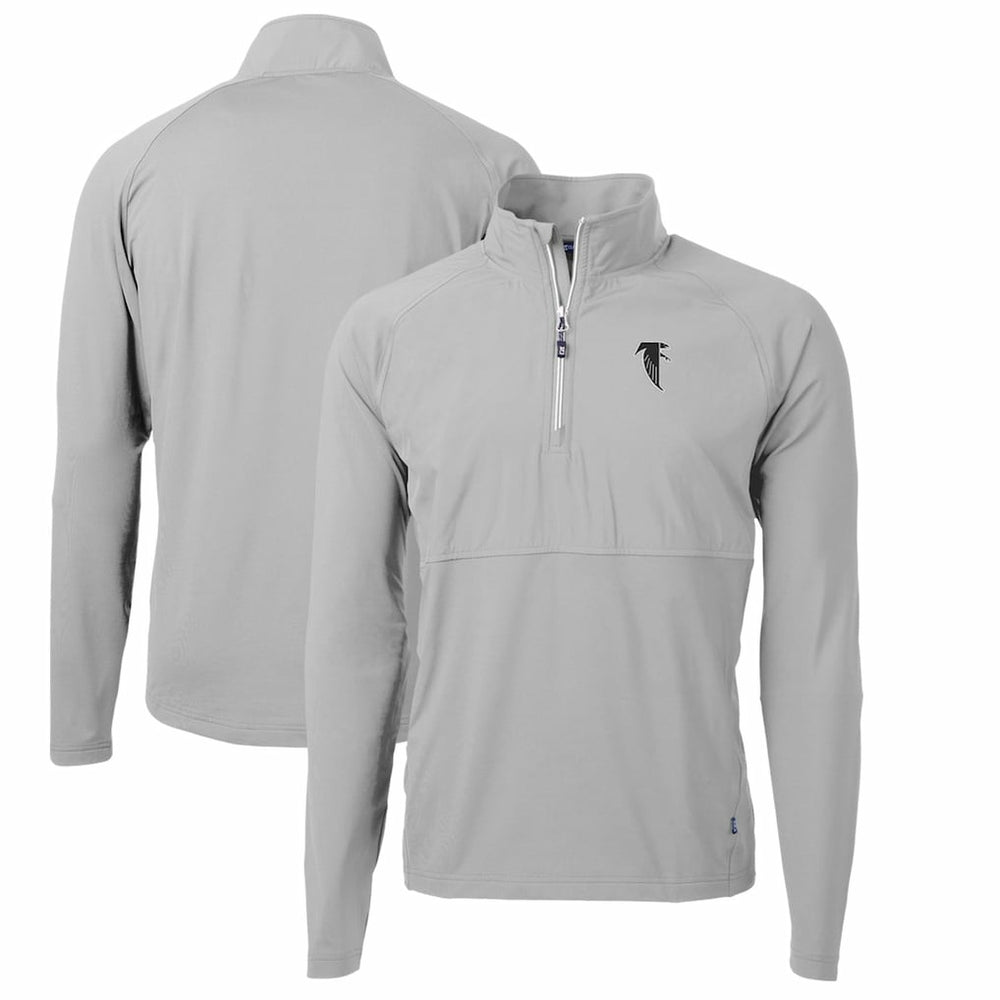 Cutter & Buck Adapt Eco Knit Hybrid Recycled Quarter-Zip Throwback Pullover Top - Atlanta Falcons Pullover
