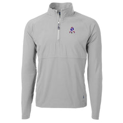 Cutter & Buck Adapt Eco Knit Hybrid Recycled Quarter-Zip Throwback Pullover Top - New England Patriots Pullover