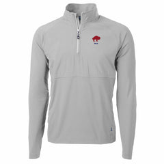 Cutter & Buck Adapt Eco Knit Hybrid Recycled Quarter-Zip Throwback Pullover Top - Buffalo Bills Pullover