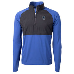 Cutter & Buck Adapt Eco Knit Hybrid Recycled Quarter-Zip Throwback Pullover Top - Indianapolis Colts Pullover