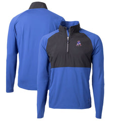 Cutter & Buck Adapt Eco Knit Hybrid Recycled Quarter-Zip Throwback Pullover Top - New England Patriots Pullover