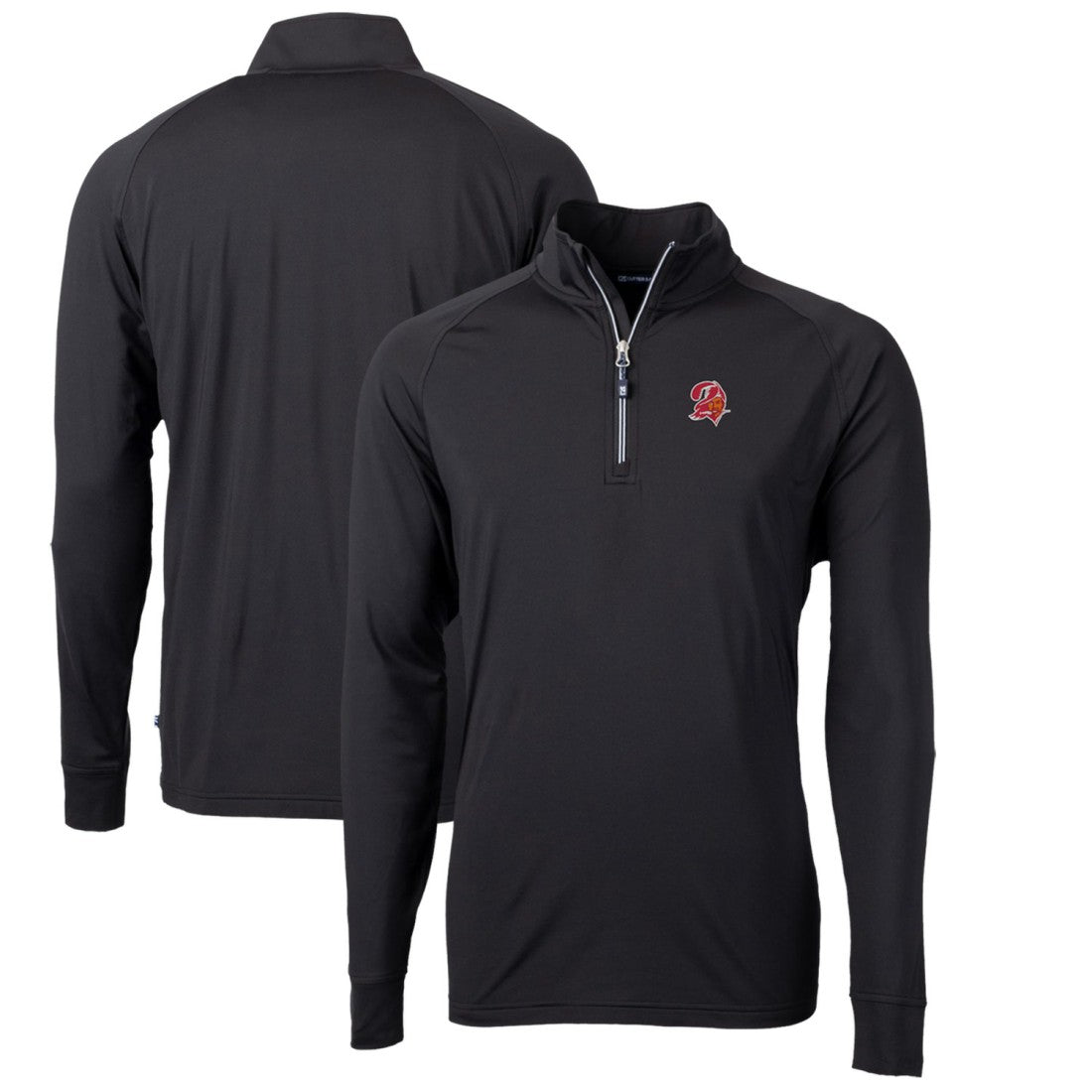 Cutter & Buck Adapt Eco Knit Stretch Recycled Quarter-Zip Throwback Pullover Top - Tampa Bay Buccaneers Pullover