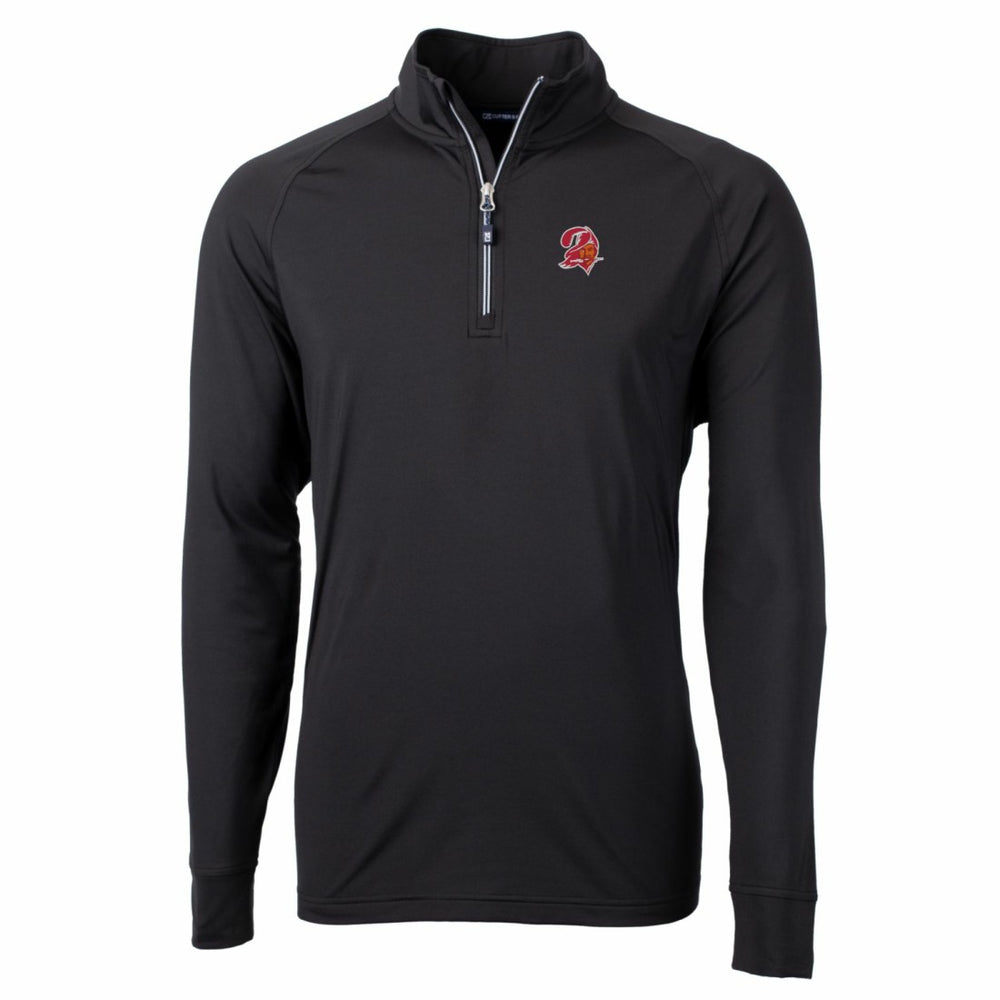 Cutter & Buck Adapt Eco Knit Stretch Recycled Quarter-Zip Throwback Pullover Top - Tampa Bay Buccaneers Pullover