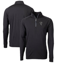 Cutter & Buck Adapt Eco Knit Stretch Recycled Quarter-Zip Throwback Pullover Top - Atlanta Falcons Pullover
