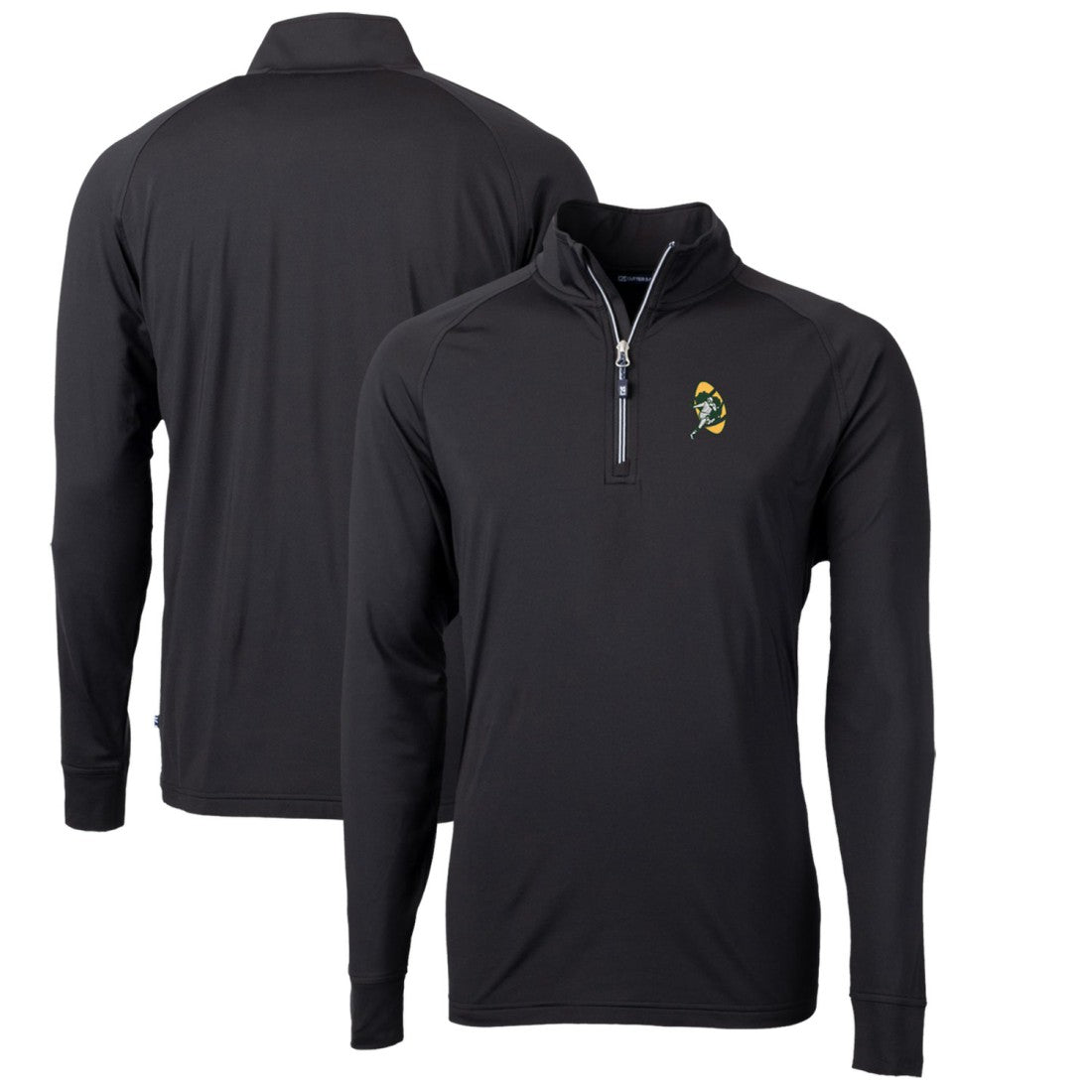 Cutter & Buck Adapt Eco Knit Stretch Recycled Quarter-Zip Throwback Pullover Top - Green Bay Packers Pullover