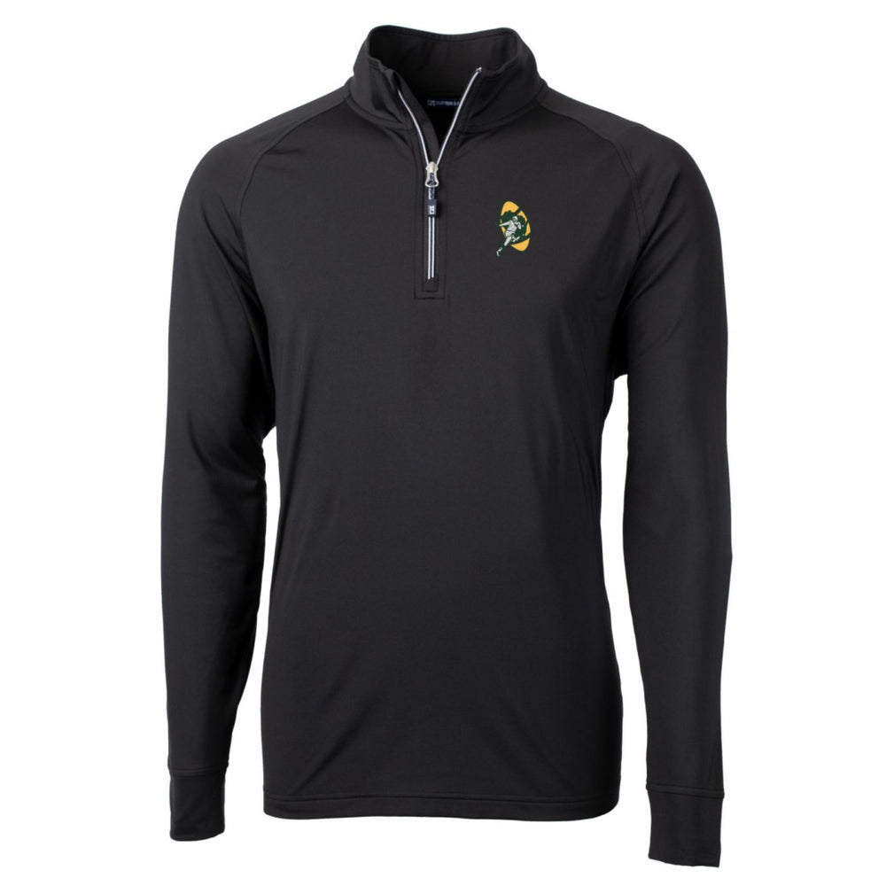 Cutter & Buck Adapt Eco Knit Stretch Recycled Quarter-Zip Throwback Pullover Top - Green Bay Packers Pullover