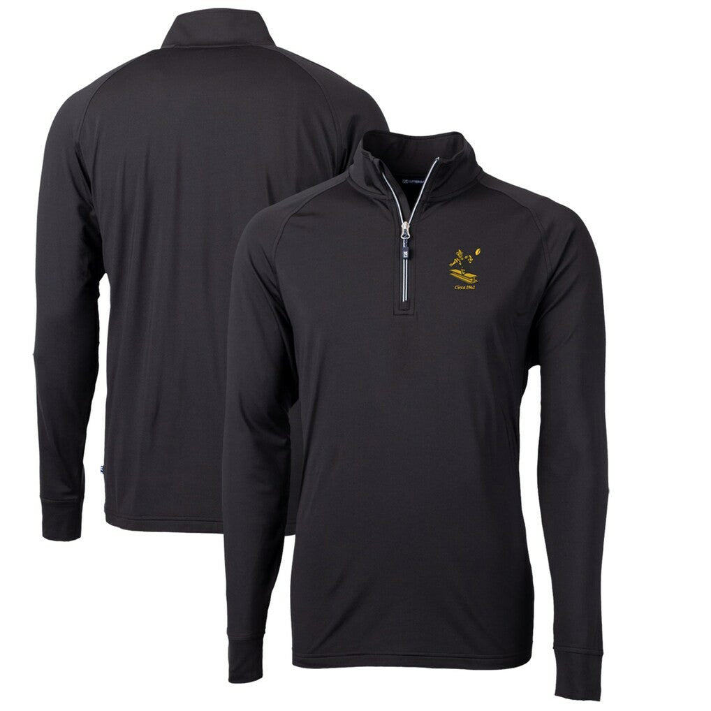 Cutter & Buck Adapt Eco Knit Stretch Recycled Quarter-Zip Throwback Pullover Top - Pittsburgh Steelers Pullover