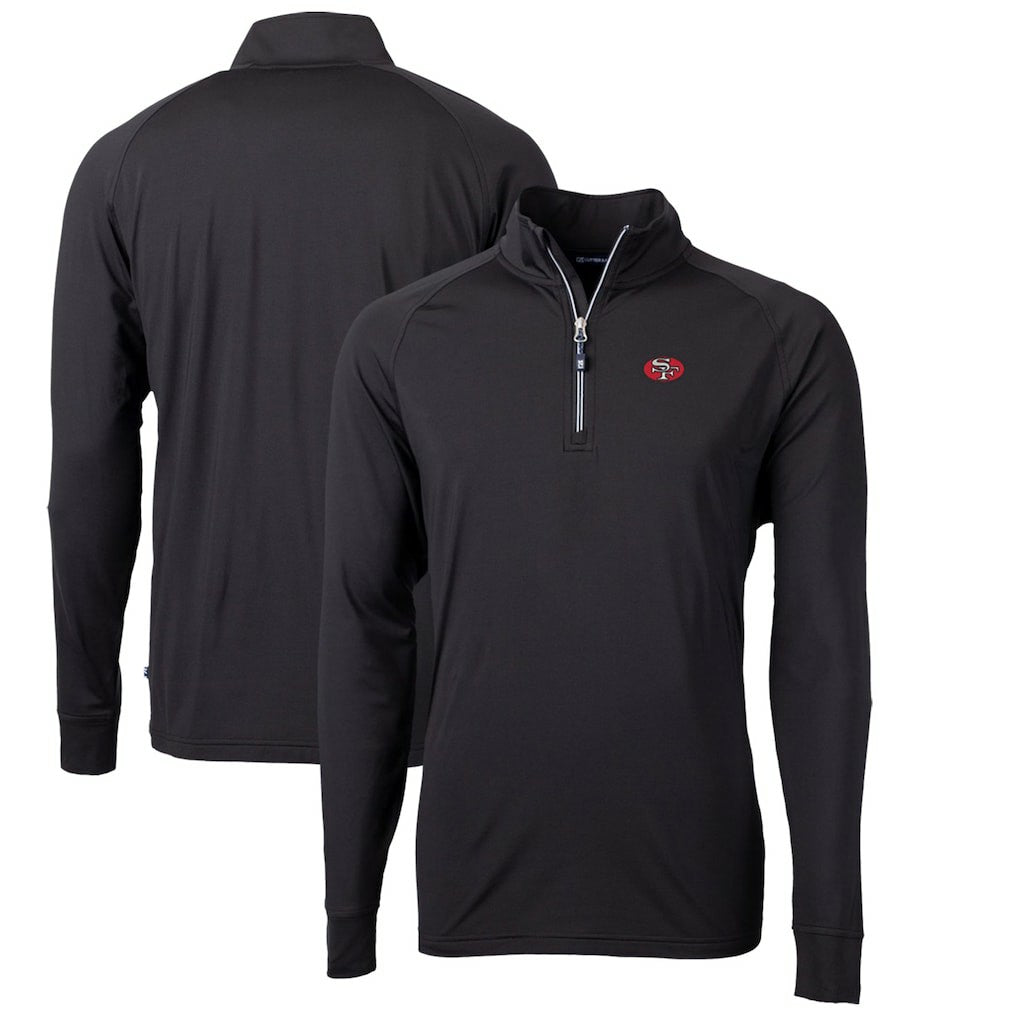 Cutter & Buck Adapt Eco Knit Stretch Recycled Quarter-Zip Throwback Pullover Top - San Francisco 49ers Pullover