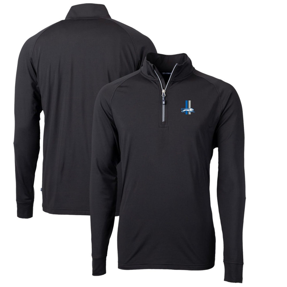 Cutter & Buck Adapt Eco Knit Stretch Recycled Quarter-Zip Throwback Pullover Top - Detroit Lions Pullover