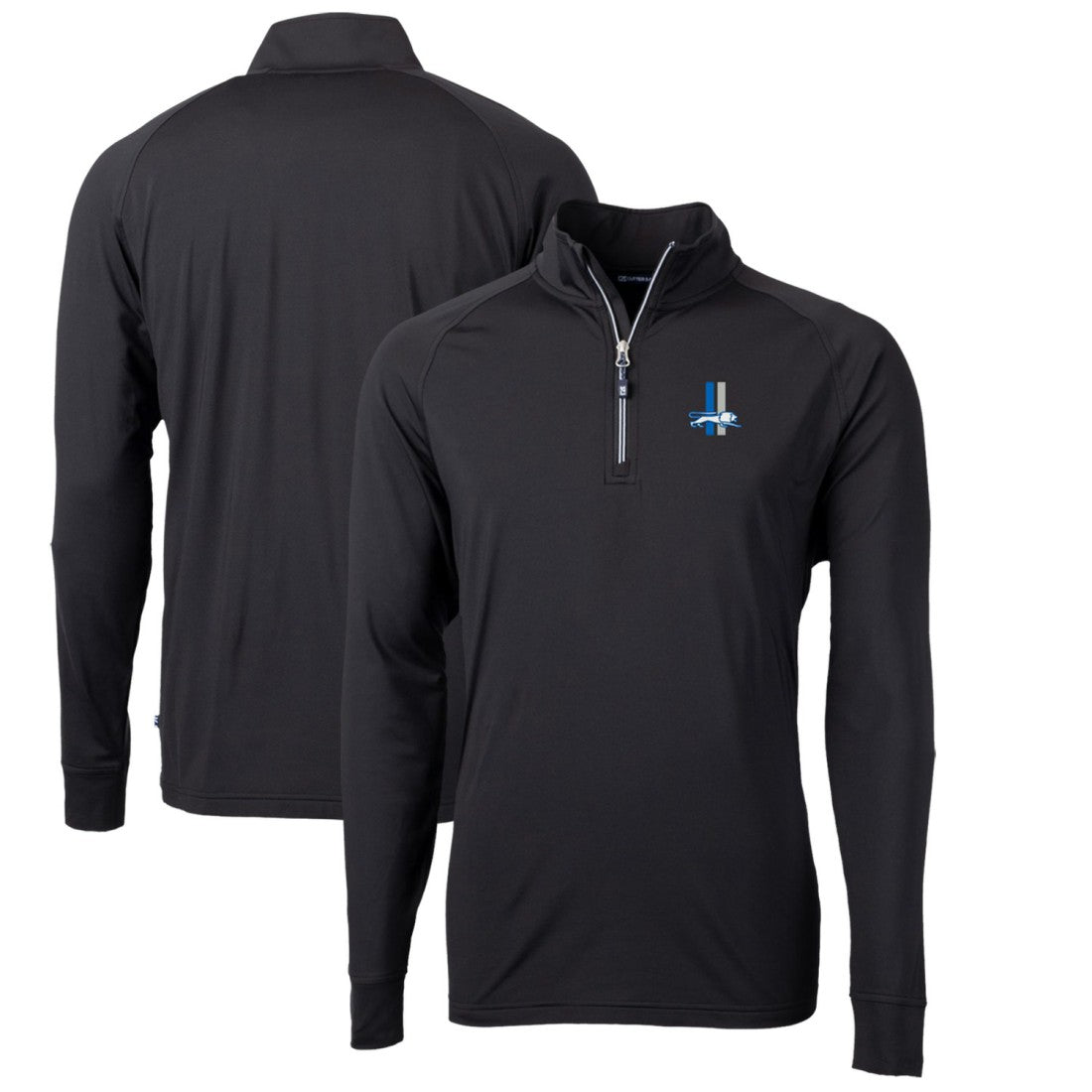 Cutter & Buck Adapt Eco Knit Stretch Recycled Quarter-Zip Throwback Pullover Top - Detroit Lions Pullover