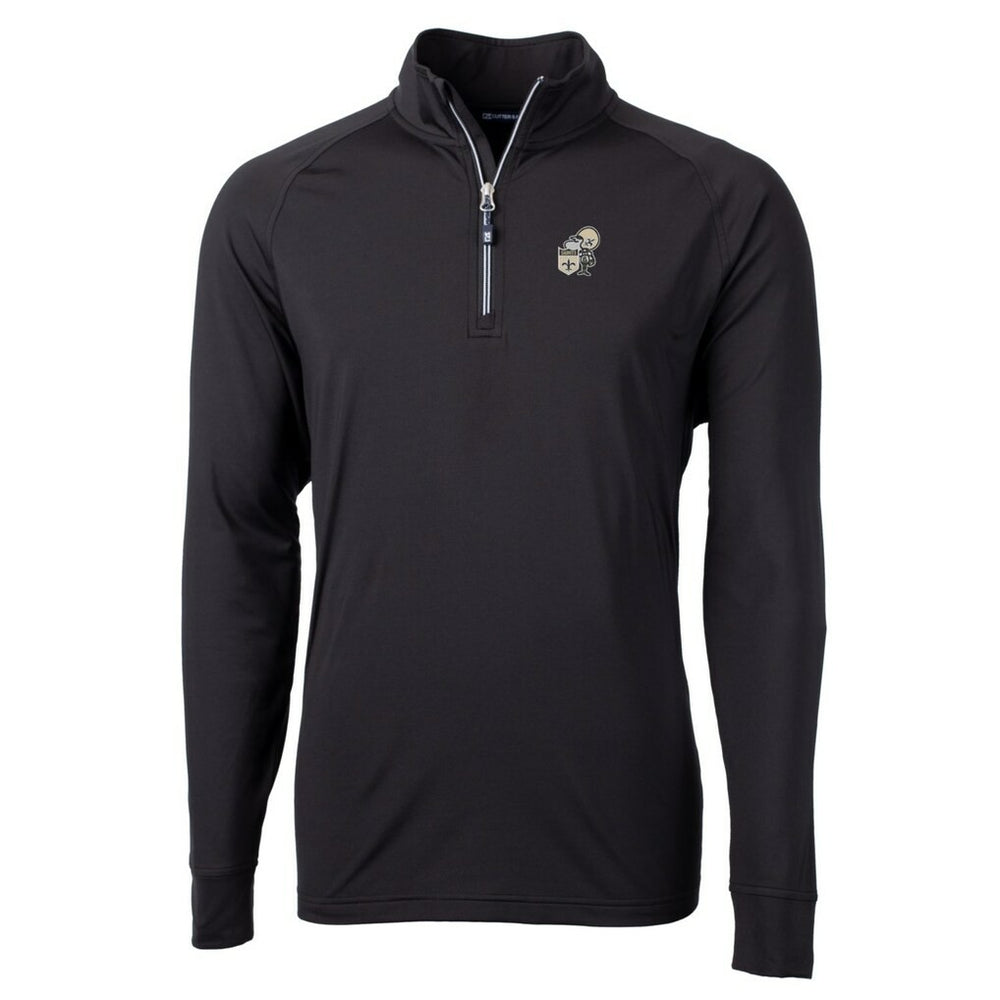 Cutter & Buck Adapt Eco Knit Stretch Recycled Quarter-Zip Throwback Pullover Top - New Orleans Saints Pullover