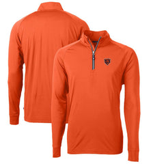 Cutter & Buck Adapt Eco Knit Stretch Recycled Quarter-Zip Throwback Pullover Top - Chicago Bears Pullover