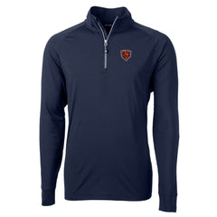 Cutter & Buck Adapt Eco Knit Stretch Recycled Quarter-Zip Throwback Pullover Top - Chicago Bears Pullover