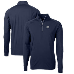Cutter & Buck Adapt Eco Knit Stretch Recycled Quarter-Zip Throwback Pullover Top - New York Giants Pullover