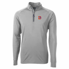 Cutter & Buck Adapt Eco Knit Stretch Recycled Quarter-Zip Throwback Pullover Top - Denver Broncos Pullover