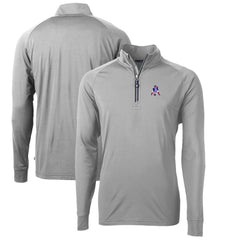 Cutter & Buck Adapt Eco Knit Stretch Recycled Quarter-Zip Throwback Pullover Top - New England Patriots Pullover