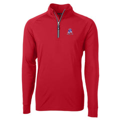 Cutter & Buck Adapt Eco Knit Stretch Recycled Quarter-Zip Throwback Pullover Top - New England Patriots Pullover