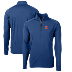 Cutter & Buck Adapt Eco Knit Stretch Recycled Quarter-Zip Throwback Pullover Top - Denver Broncos Pullover