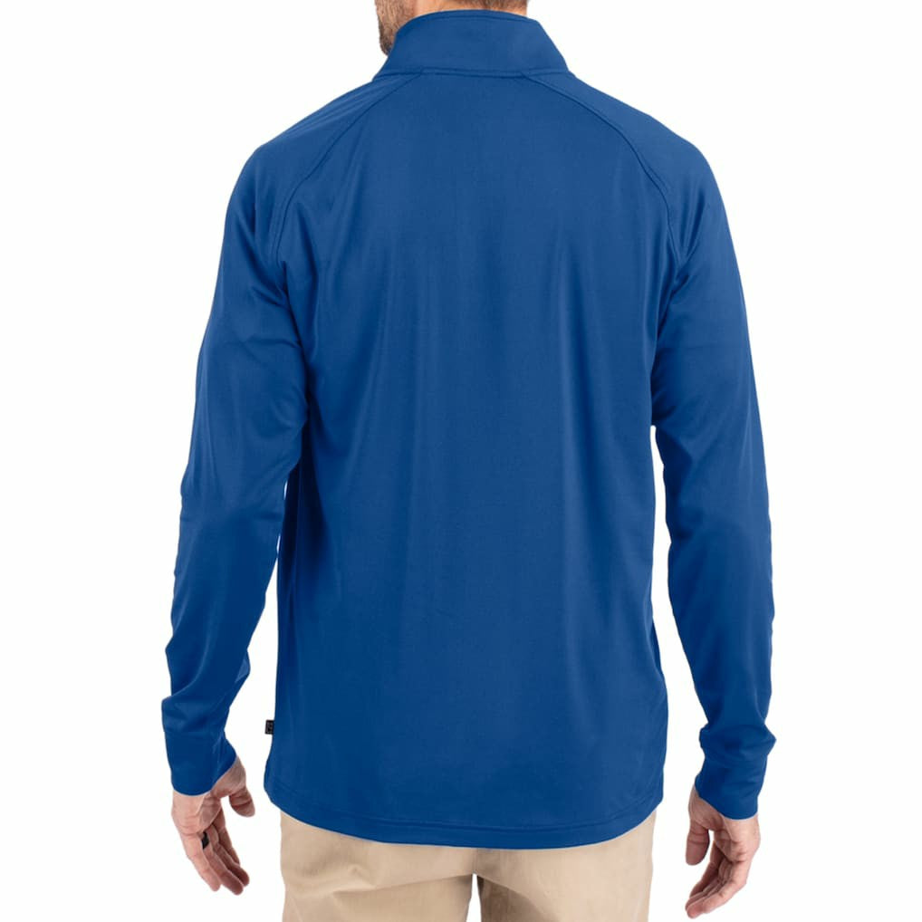 Cutter & Buck Adapt Eco Knit Stretch Recycled Quarter-Zip Throwback Pullover Top - Buffalo Bills Pullover