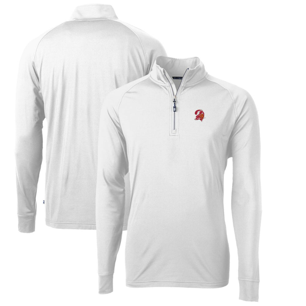 Cutter & Buck Adapt Eco Knit Stretch Recycled Quarter-Zip Throwback Pullover Top - Tampa Bay Buccaneers Pullover