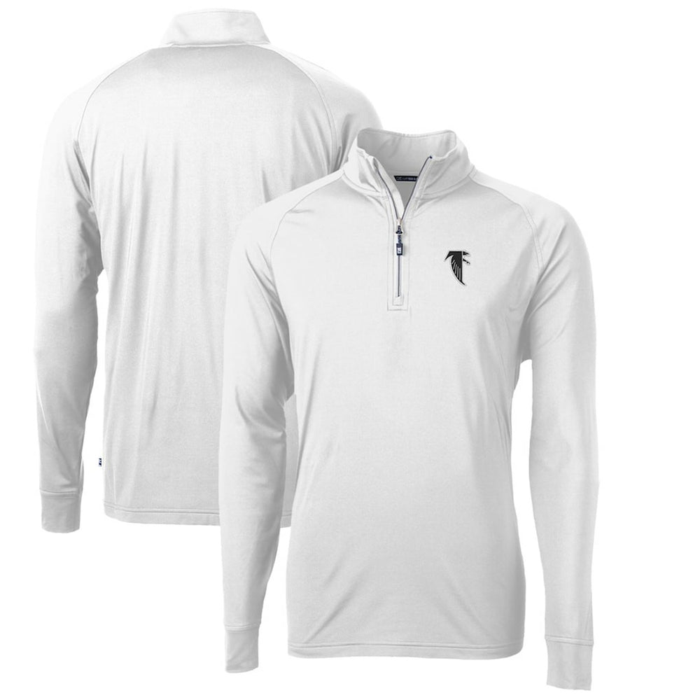 Cutter & Buck Adapt Eco Knit Stretch Recycled Quarter-Zip Throwback Pullover Top - Atlanta Falcons Pullover