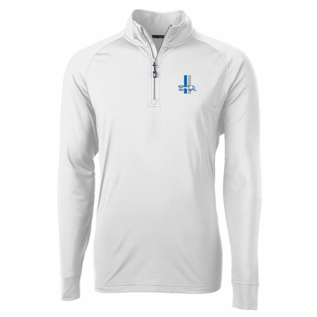Cutter & Buck Adapt Eco Knit Stretch Recycled Quarter-Zip Throwback Pullover Top - Detroit Lions Pullover