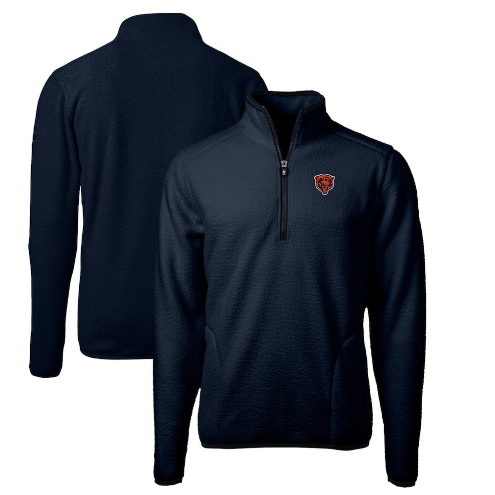 Cutter & Buck Throwback Eco Sherpa Fleece Quarter-Zip Pullover Jacket - Chicago Bears Pullover