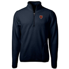 Cutter & Buck Throwback Eco Sherpa Fleece Quarter-Zip Pullover Jacket - Chicago Bears Pullover