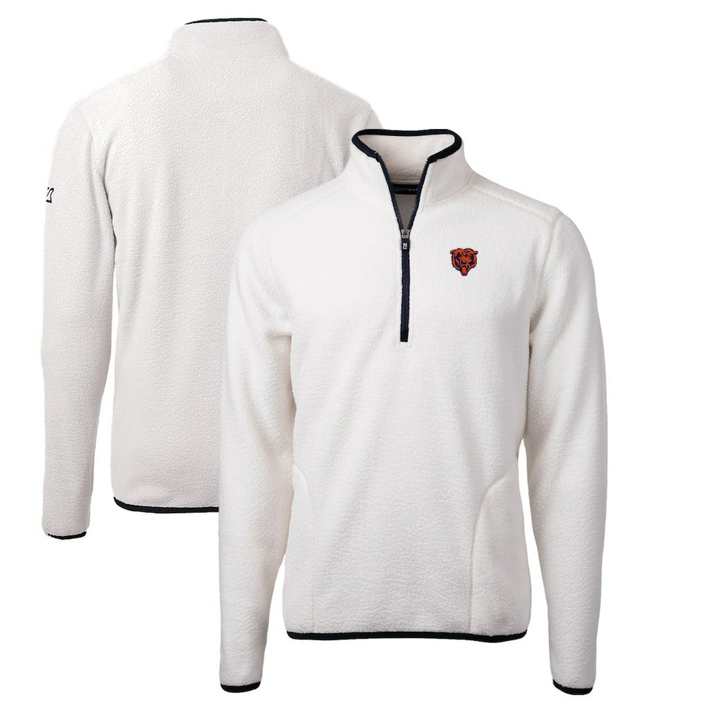 Cutter & Buck Throwback Eco Sherpa Fleece Quarter-Zip Pullover Jacket - Chicago Bears Pullover