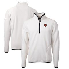 Cutter & Buck Throwback Eco Sherpa Fleece Quarter-Zip Pullover Jacket - Chicago Bears Pullover