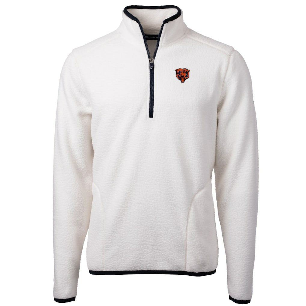 Cutter & Buck Throwback Eco Sherpa Fleece Quarter-Zip Pullover Jacket - Chicago Bears Pullover